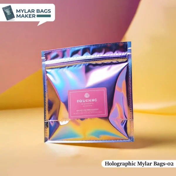 Holographic mylar pouch bags
