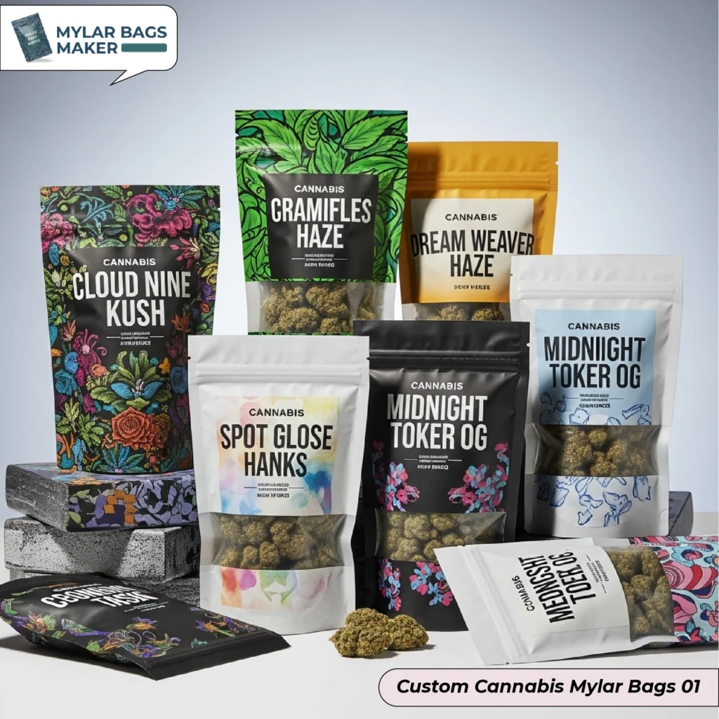 Custom Cannabis Mylar Bags 01