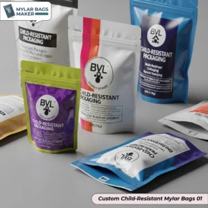 Custom Child Resistant Mylar Bags