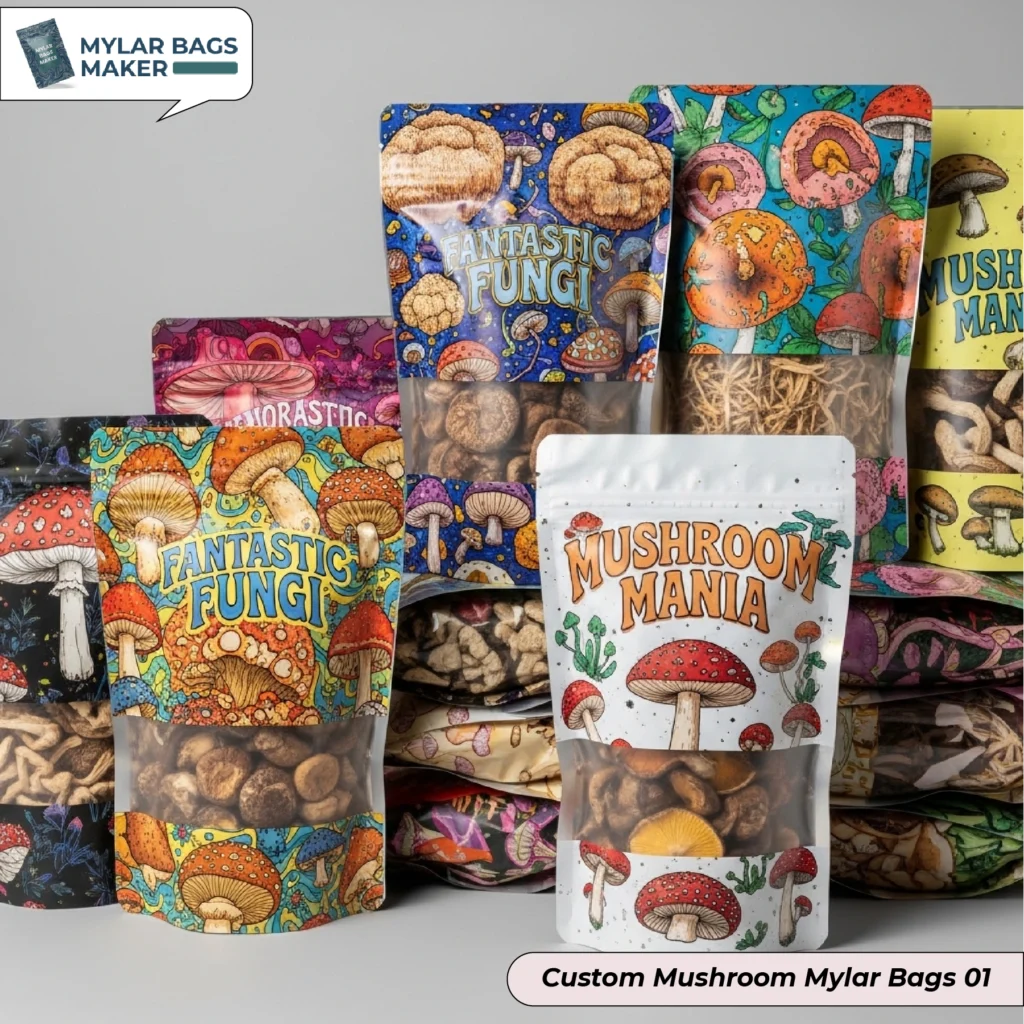 Custom Mushroom Mylar Bags 01