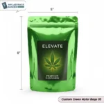 Custom Printed Green Mylar Bags 03