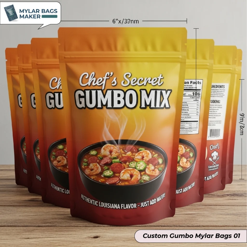 Custom Gumbo Mylar Bags 01