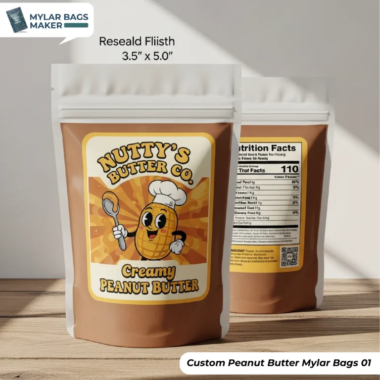 Custom Peanut Butter Mylar Bags
