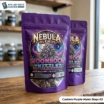 Printed Purple Mylar Bags 03