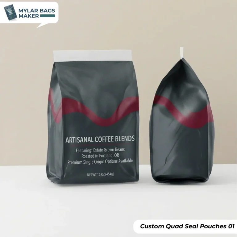 Custom Quad Seal Pouches